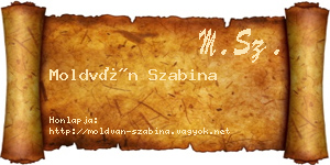 Moldván Szabina névjegykártya