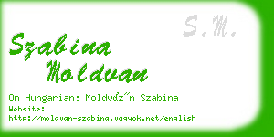 szabina moldvan business card